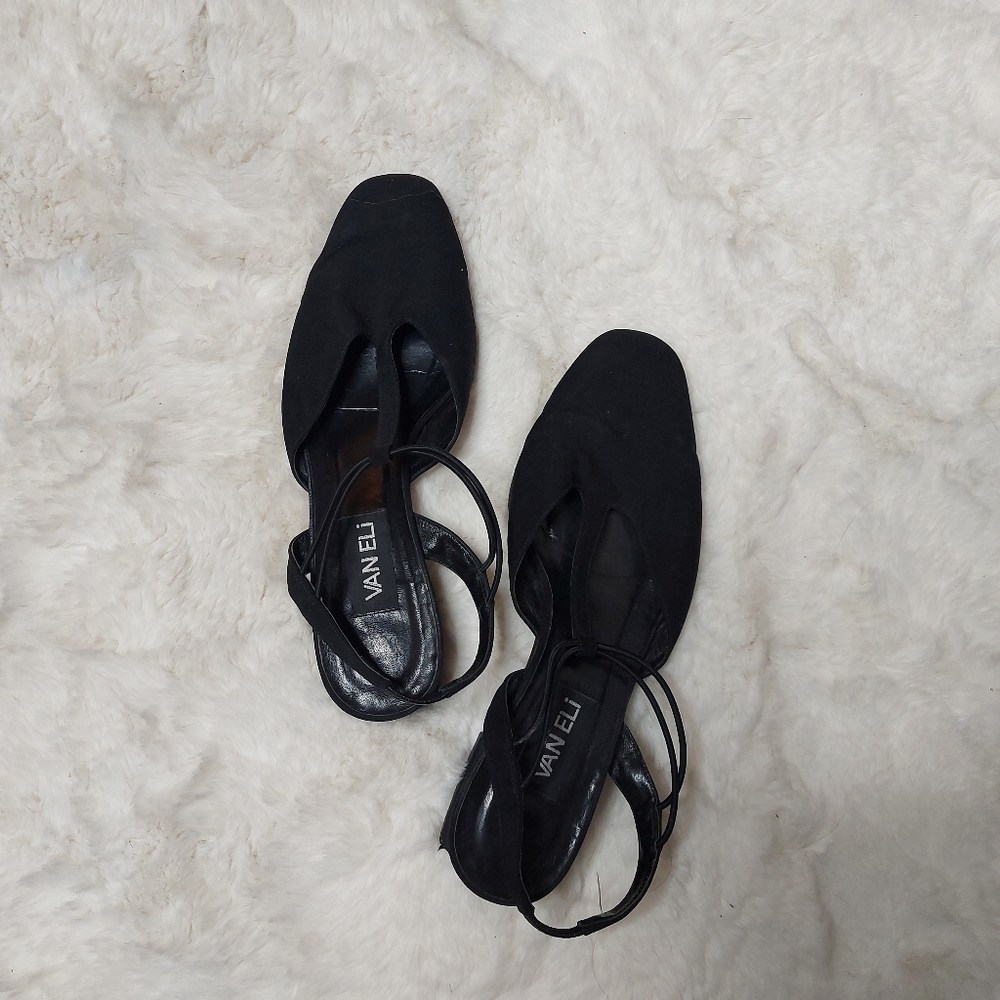 Vintage nylon t-strap sandals